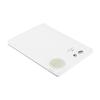 Acrylic and Glass Eyelash Plate, White, with Jade Accessories view 1