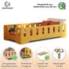 smartwood Floor Bed 80x160 cm with Fall-Out Guard, Wood, Yellow, TILA 2B view 2