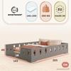 smartwood TILA 2B Floor Bed 140 x 200 cm with Guard Rail, Gray view 2
