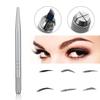Slim Silver Eyebrow Pencil with Tip for Freehand Use view 4