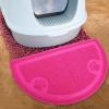 HOUDERCO Rose Red PVC Semicircular Cat Litter Mat for Cats and Dogs view 4