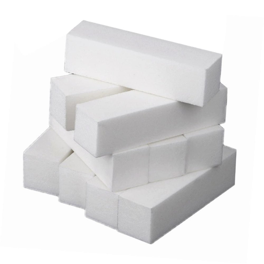 HAPINARY 20-Piece White Sponge Nail Buffing Blocks