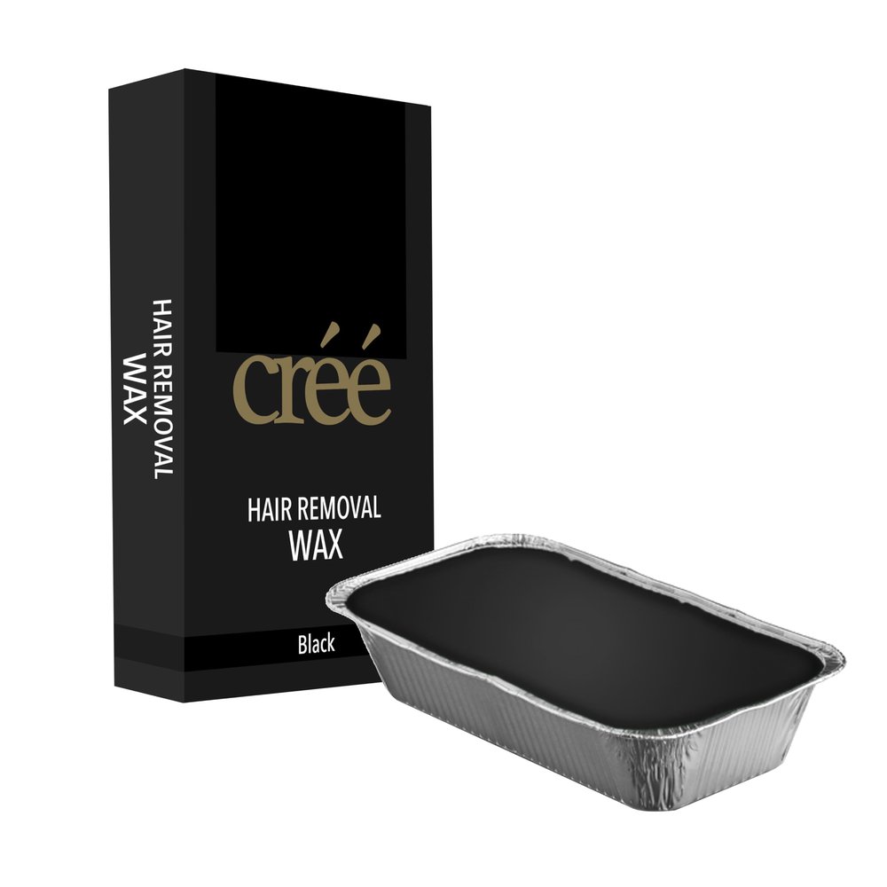 CREE Black Hair Removal Wax 500 g – Stripless Hard Wax for Face, Brows, Nose & Ears