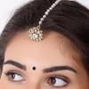 KULIA Chestnut Brown Bindi Forehead Stickers, Round Dot Mix, Large Wedding Tikka, 10 Packs view 2
