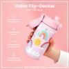 ion8 Kids Water Bottle, Lightweight Stainless Steel, 400 ml, Non-Insulated, Leakproof, Rainbow view 4