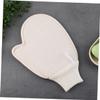 HAPINARY 2-Piece Exfoliating Bath Gloves for Adults, Beige view 4