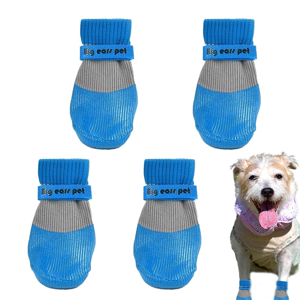 Nybhyjka Dog Paw Covers, Winter Paw Protection Boots with Rubber Soles