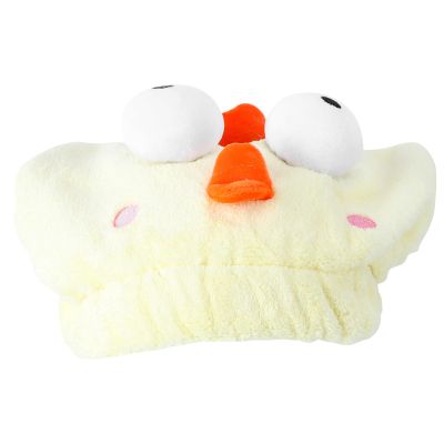 Yellow Quick-Dry Hair Turban Towel Cap for Women