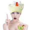 Yellow Quick-Dry Hair Turban Towel Cap for Women view 4