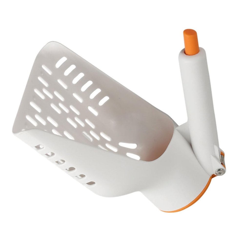 Happyyami Large Plastic Cat Litter Scoop with 6 mm Holes, Foldable
