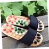 Pebble-Style Massage Slippers, Size 39–40, Black view 2