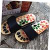 Pebble-Style Massage Slippers, Size 39–40, Black view 4