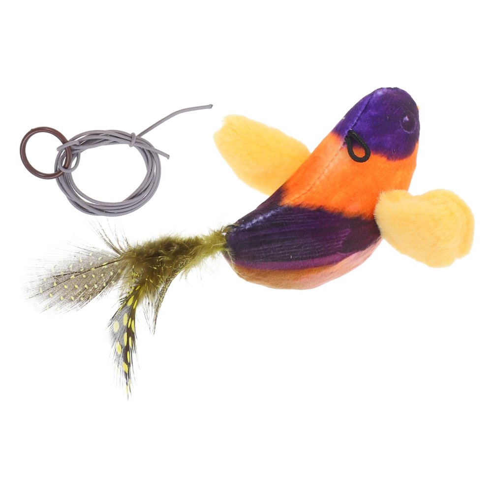 Happyyami Automatic Catnip Chirping Bird Toy for Cats, Polyester