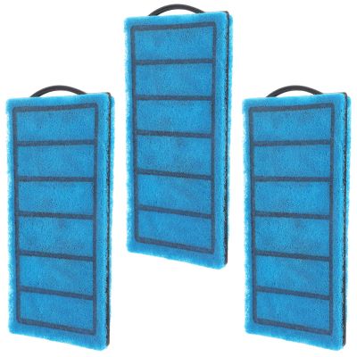 Happyyami 3-Piece Carbon Pads for Aquarium Filters, Pumps and Ponds, Blue Sponge Covers