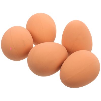 Happyyami 5-Piece Squeaky Rubber Egg Toy Set for Dogs