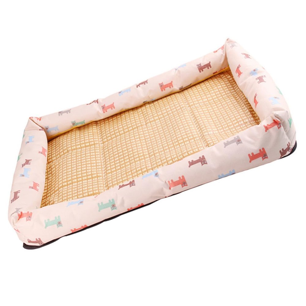 Happyyami Cooling Mat for Pets, Fabric Dog Bed for Comfortable Sleep in Hot Summers, Random Style