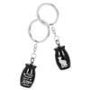 Happyyami 2-Piece Pet Ash Urn Keychain Set, Stainless Steel, Black view 1