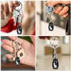 Happyyami 2-Piece Pet Ash Urn Keychain Set, Stainless Steel, Black view 4