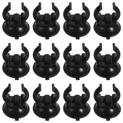 Supvox 12 Black ABS Suction Cup Clips for Aquariums