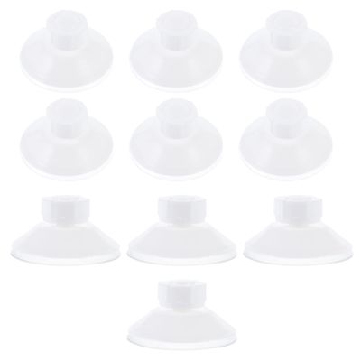 Aquarium Suction Cups, 10-Pack, White PVC/ABS Screw-In