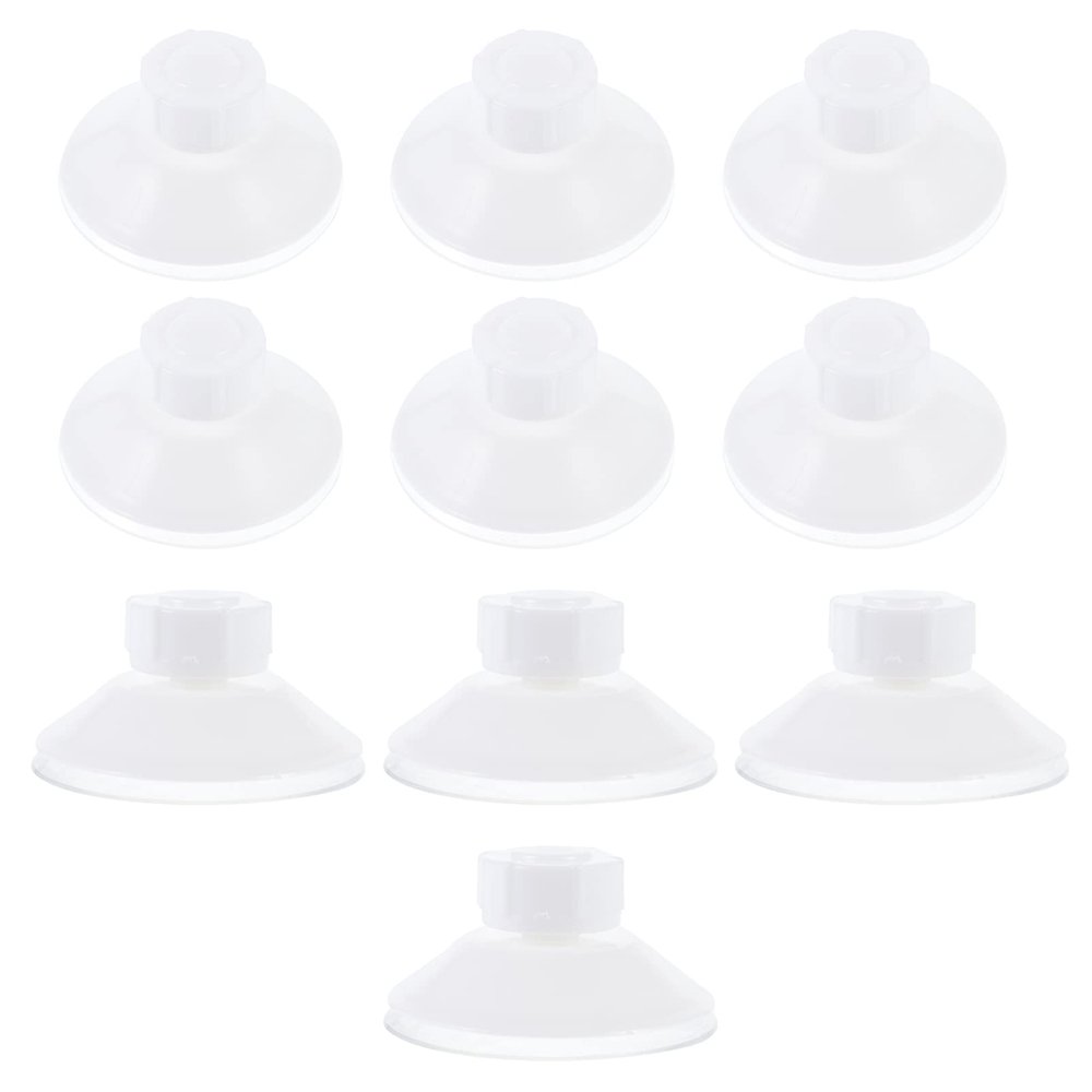 Aquarium Suction Cups, 10-Pack, White PVC/ABS Screw-In
