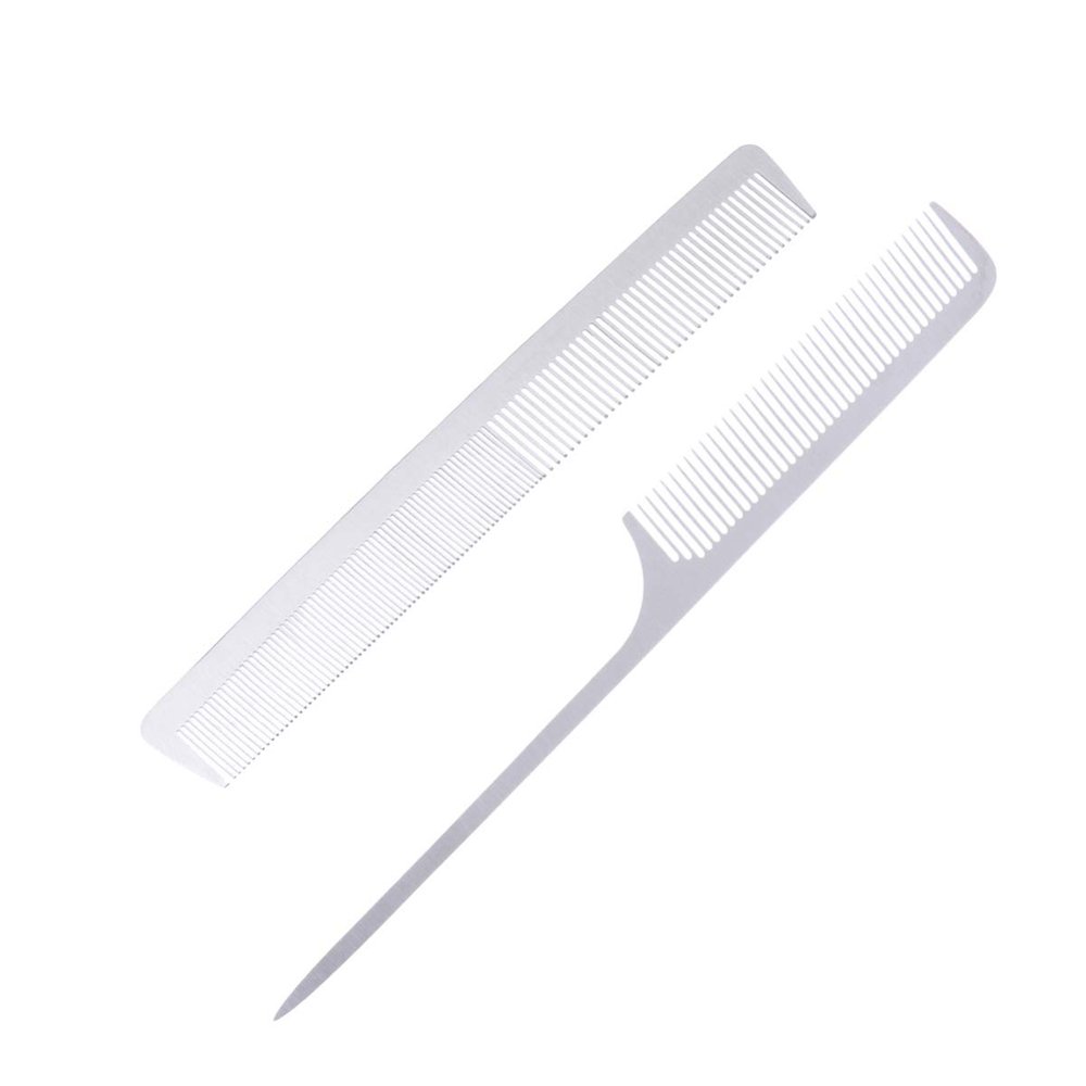 Stainless Steel Hair Comb for Professional Salon Hair Cutting