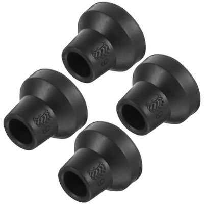 HAPINARY Rubber Crutch Tips for Walking Sticks and Trekking Poles - 4 Pack