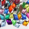 100 10 x 7 mm Purple Amethyst Flat-Back Acrylic Rhinestones view 2