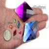 100 10 x 7 mm Purple Amethyst Flat-Back Acrylic Rhinestones view 3