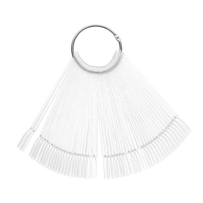 Spiral Nail Display Sticks, 200-Piece Fan-Shaped Set for Practice
