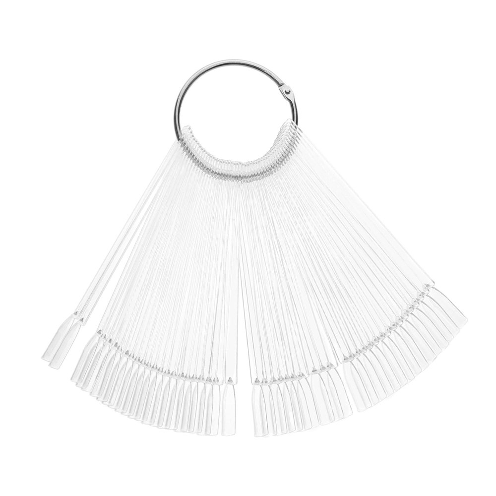 Spiral Nail Display Sticks, 200-Piece Fan-Shaped Set for Practice
