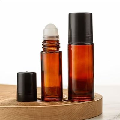 SquarezhenBo 2-Pack 50 ml Brown Glass Roller Bottles