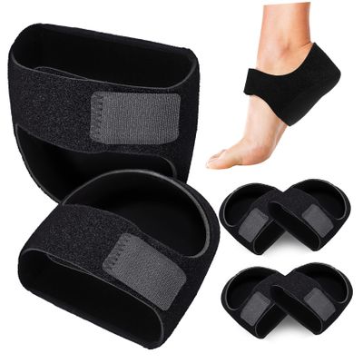 Heel Cushions for Heel Pain, 3 Pairs, Black, L