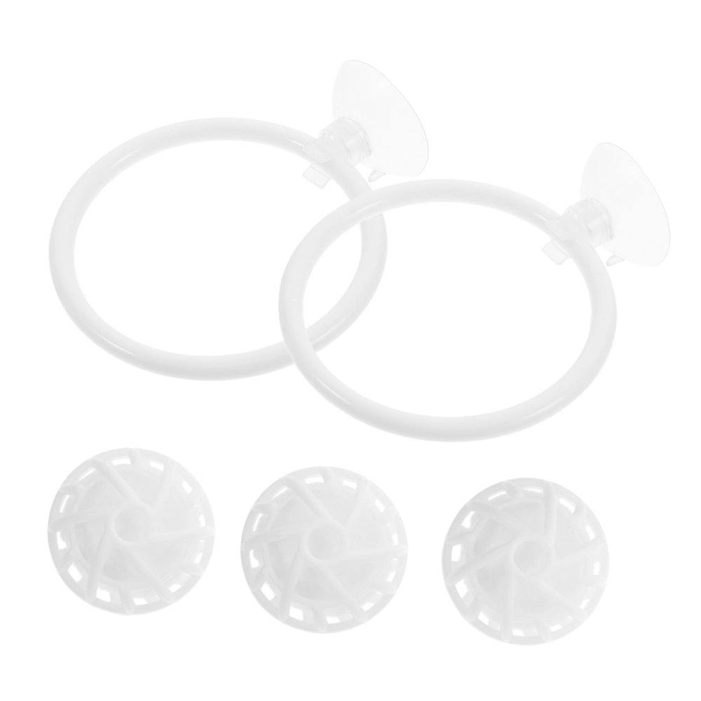 Parliky Betta Fish Training Ring with Suction Cup, ABS Aquarium Toy and Biological Filter Balls