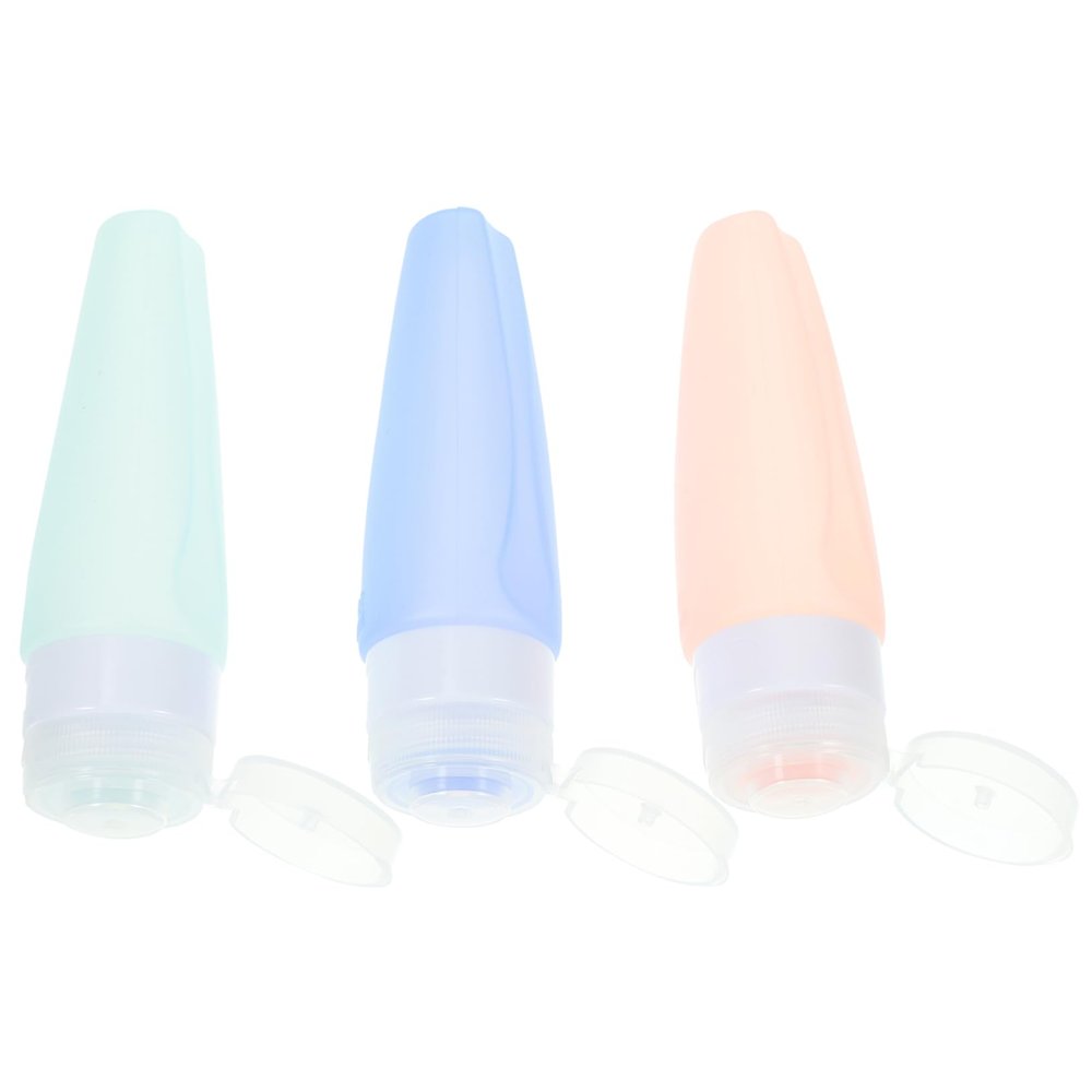 3-Pack 90 mL Silicone Travel Bottles for Toiletries and Shampoo