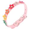 COLLBATH Adjustable Pet Collar Floral Design PU Leather Dog Collar for Small Puppies view 1