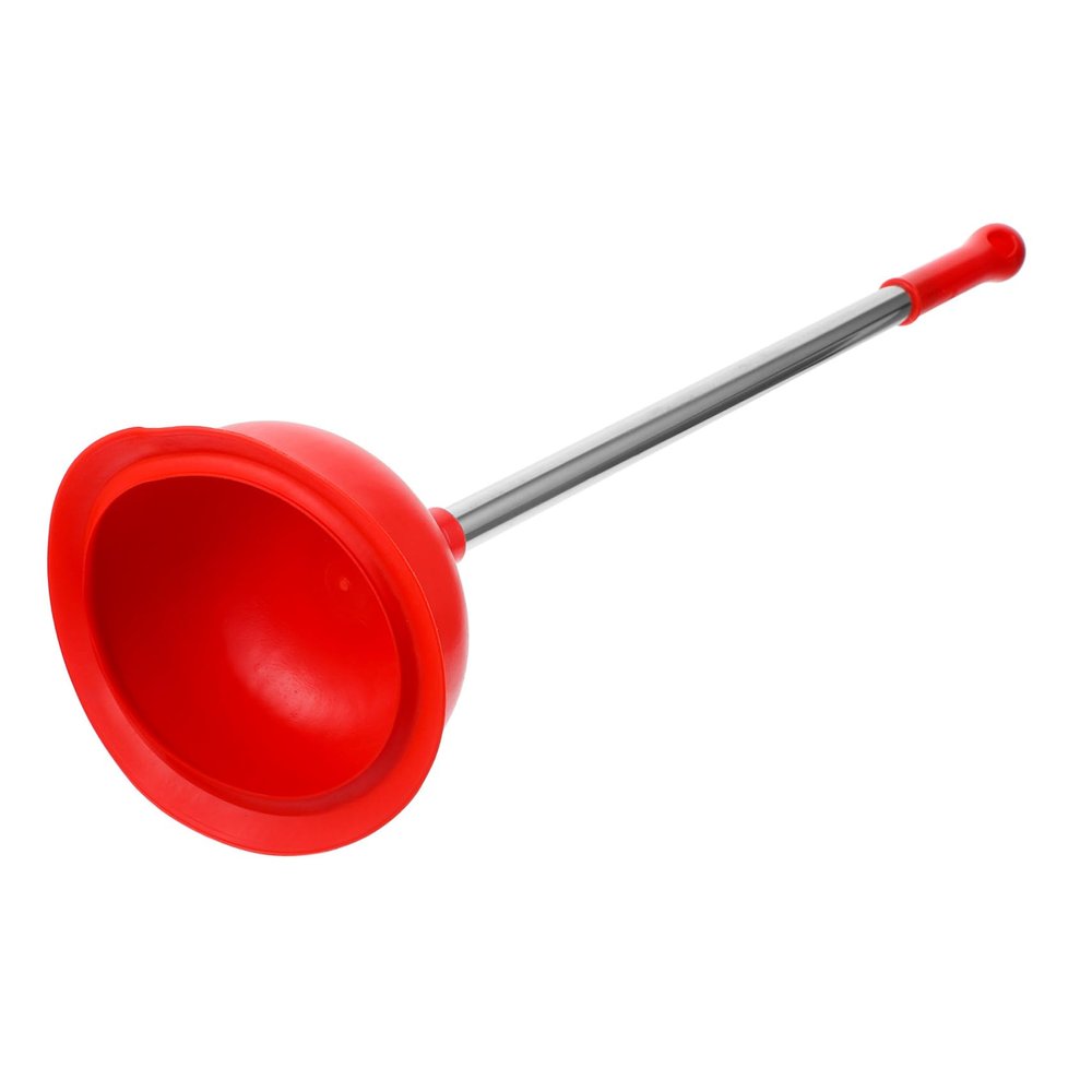 Cabilock Toilet Plunger with Plastic Holder, Comfortable Handle, Easy to Use, for Hotels and Homes, Random Color