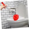 Cabilock Toilet Plunger with Plastic Holder, Comfortable Handle, Easy to Use, for Hotels and Homes, Random Color view 4