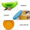 VILLFUL 3-Piece Silicone Pet Food Can Lids, Airtight Covers, Orange, Blue and Green view 3
