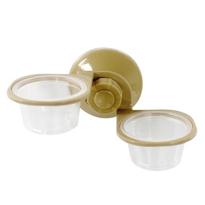 Toddmomy Hanging Reptile Food and Water Bowls, Double-Mount Design for Turtles, Lizards, and Frogs