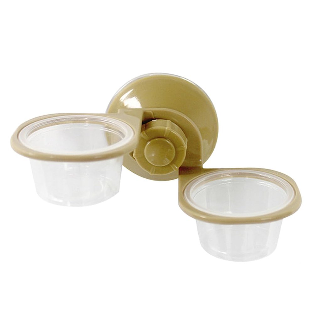 Toddmomy Hanging Reptile Food and Water Bowls, Double-Mount Design for Turtles, Lizards, and Frogs