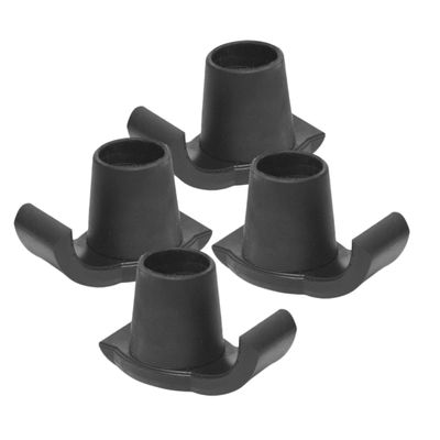 Happyyami 4-Piece Non-Slip Plastic Walker Glides for Rollators, Wear-Resistant Replacement Ski Pads for Greater Stability and Balance