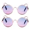 Happyyami 2Pcs Blue Round Sunglasses view 1