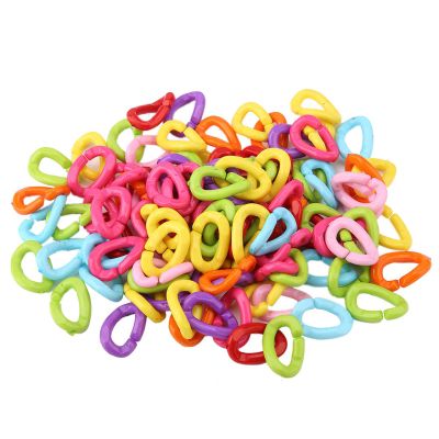 Plastic Bird C Clips Hook Chain Connectors DIY Parrot Toy 100pcs