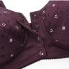 FGUUTYM Women's Sexy Lace Bra with Front Button Placket, Shaping Cups, Adjustable Shoulder Straps, Plus-Size Bustier Top (Wine, 46) view 2