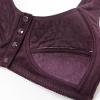 FGUUTYM Women's Sexy Lace Bra with Front Button Placket, Shaping Cups, Adjustable Shoulder Straps, Plus-Size Bustier Top (Wine, 46) view 3