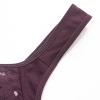 FGUUTYM Women's Sexy Lace Bra with Front Button Placket, Shaping Cups, Adjustable Shoulder Straps, Plus-Size Bustier Top (Wine, 46) view 4