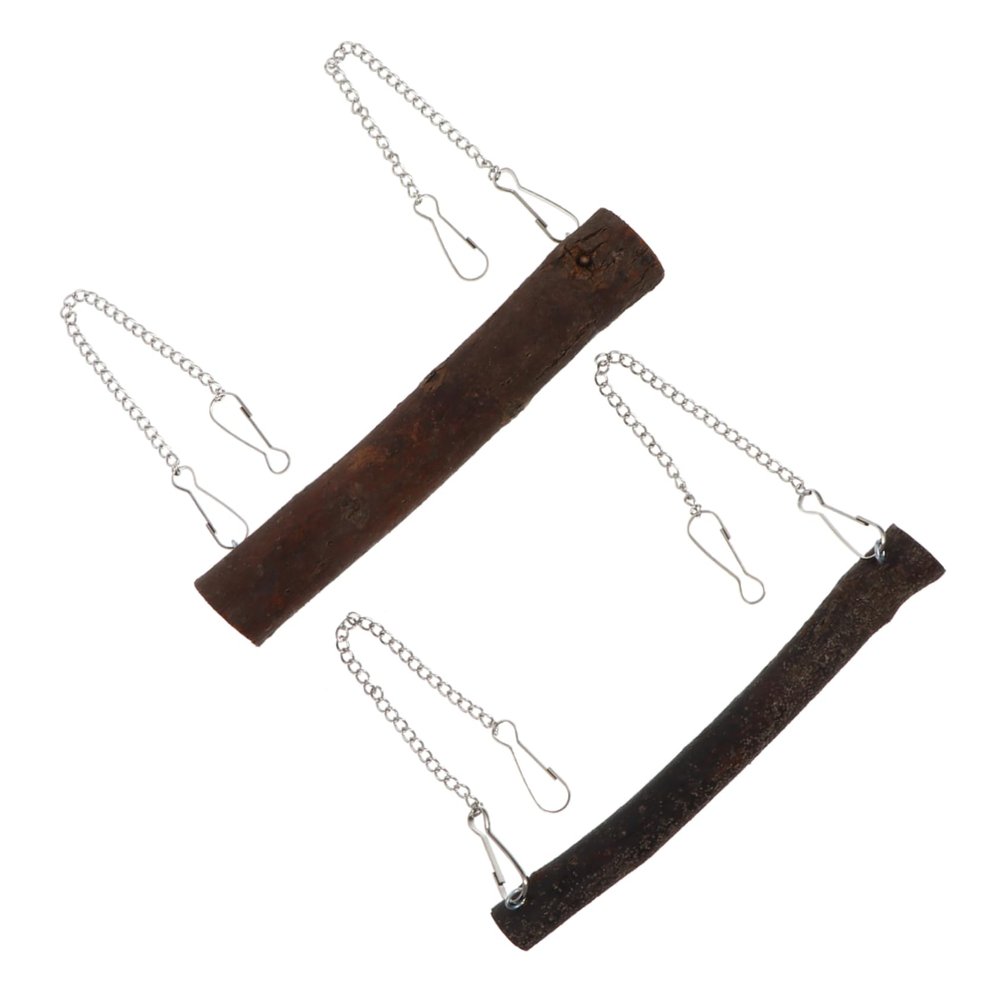 GRIRIW 2-Piece Bird Perch Stand Swing Toy