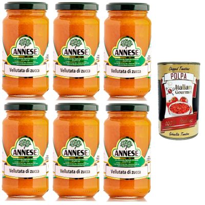 Italian Gourmet Vellutata di Zucca Creamy Pumpkin Soup, 6 x 360 g