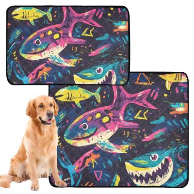 Washable, Non-Slip Dog Mat for Pet Beds, 61 x 91.4 cm + 91.4 x 106.7 cm, 2-Pack